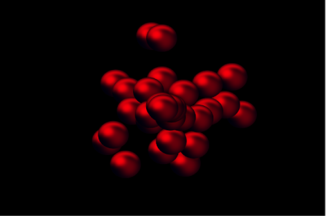 Canvas showing particle system set to Colorize color mode