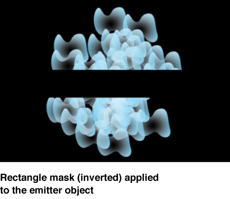 Canvas showing mask applied to emitter layer
