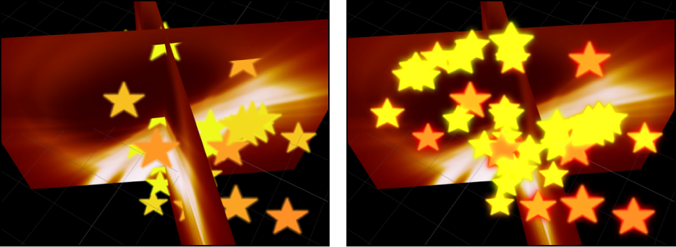 Canvas showing how 3D particles are affected by rasterization