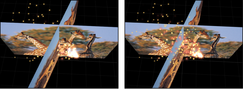 Canvas showing effect of Global 3D and Local 3D settings