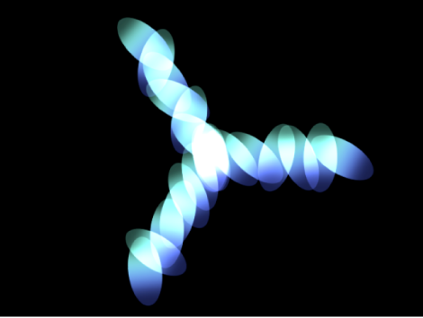 Canvas showing replicator set to Burst shape