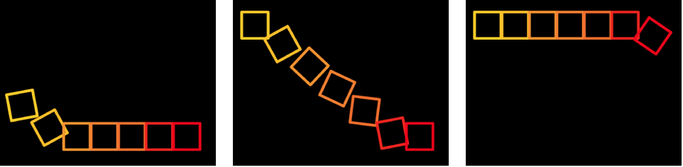 Canvas showing replicator with Y Position field set to 300