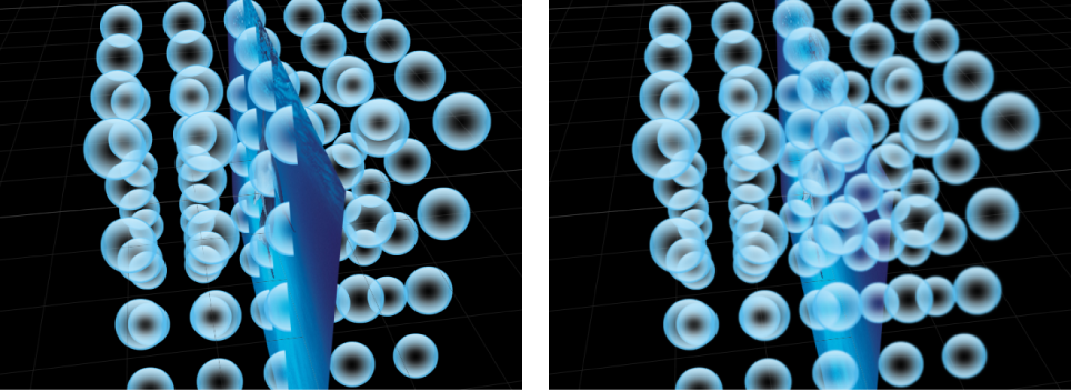 Canvas showing 3D replicator before and after rasterization