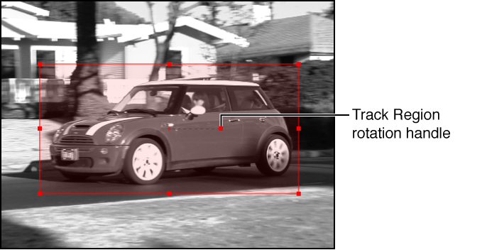 Canvas showing track region boundaries and handles