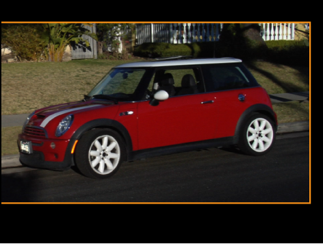 Canvas showing object with large black border around it