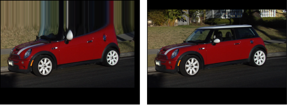 Canvas showing clip with Scrape filter applied