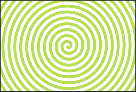 Canvas showing Spirals generator, with Type set to Modern