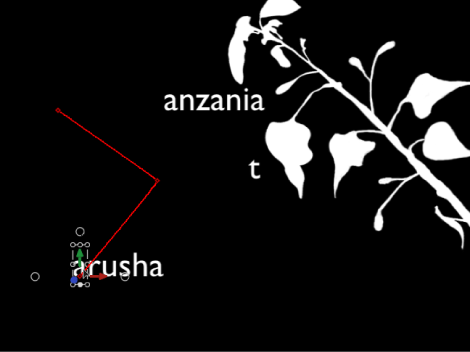 Canvas showing Sequence Text behavior with editable animation path
