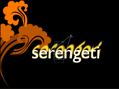 Canvas showing text glow warped