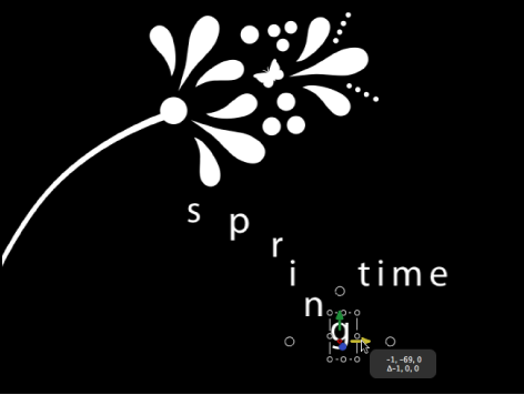 Canvas showing starting point of animation