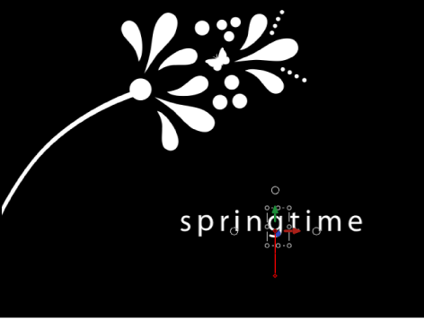 Canvas showing end point of animation, and visible animation path