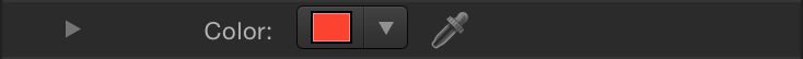 Collapsed Color control in Inspector