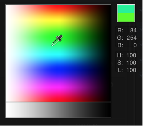 FPop-up color palette