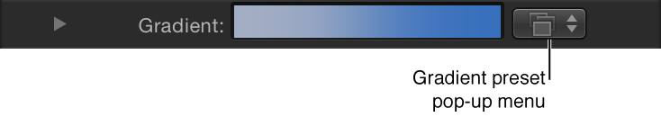 Collapsed gradient controls in Inspector