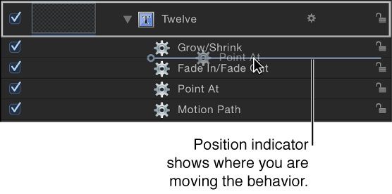 Layers list showing behaviors being reordered