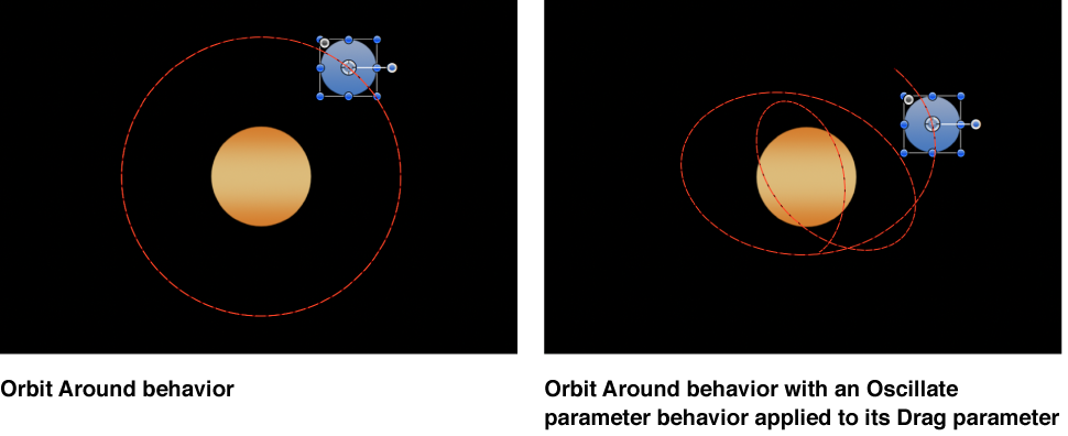 Canvas showing behavior's parameter being controlled by another behavior