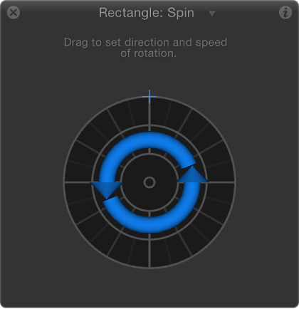 Spin behavior HUD when Axis parameter is set to Z