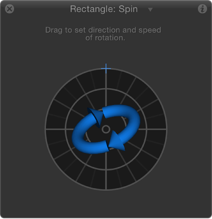 Spin Behavior HUD when Axis parameter is set to Custom