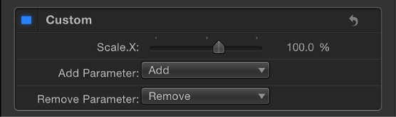 Behaviors Inspector showing the added parameter