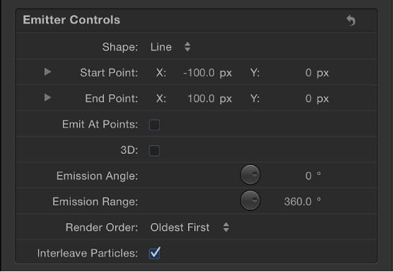 Inspector showing controls that correspond to HUD's graphical emission control
