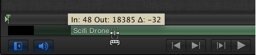 Slipping audio track in Mini-Timeline