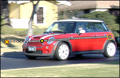 Canvas showing analyzed track