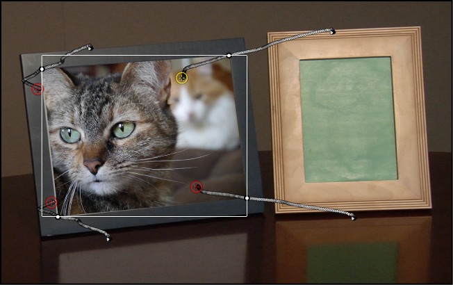 Canvas showing one object matching background object