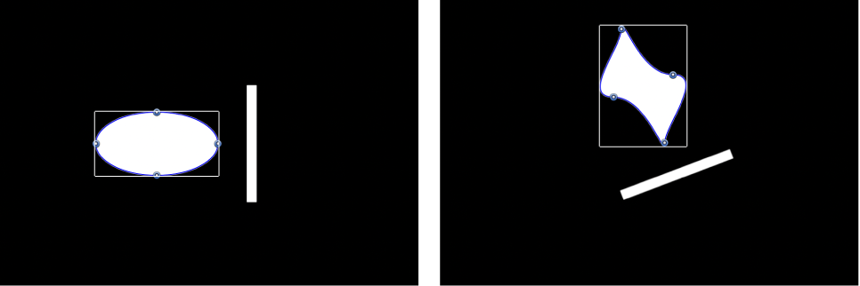 Canvas showing two objects moving in tandem while retaining their original relative positions