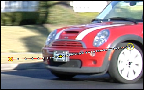 Canvas showing Active track point at current playhead position