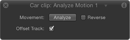 HUD showing Stabilize behavior controls containing Offset Track checkbox