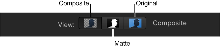 View controls, consisting of the Composite, Matte, and Original controls