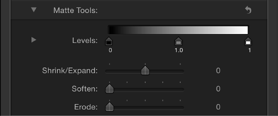 Matte Tools controls in Keyer filter