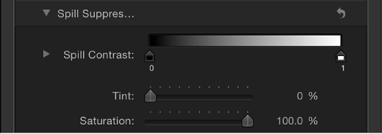 Spill Suppression controls in Keyer filter