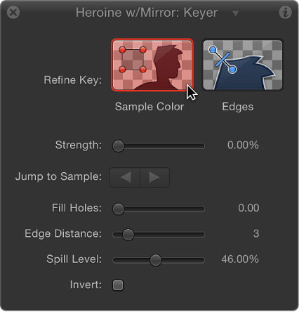 Clicking Sample Color tool in HUD
