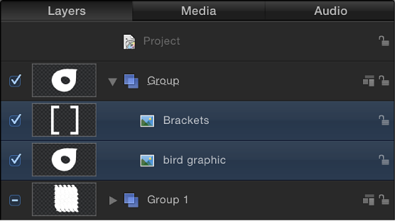 Layers list showing two source layers selected