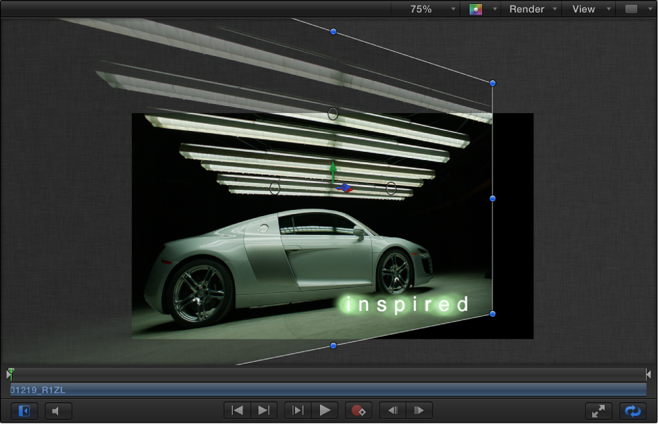 Canvas window showing a layer extending beyond the edge of the visible area