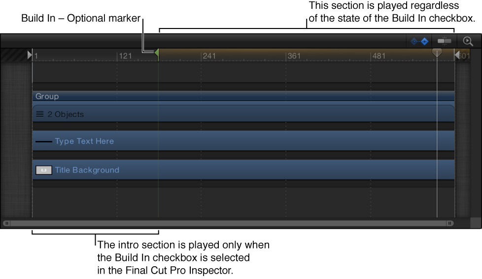 Build In - Optional marker in Timeline