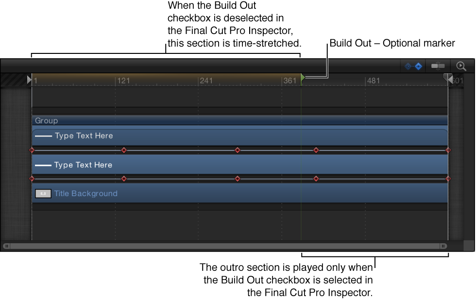 Build Out - Optional marker in Timeline