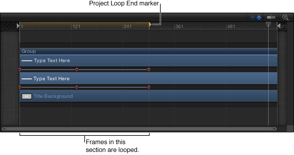 Project Loop End marker in Timeline