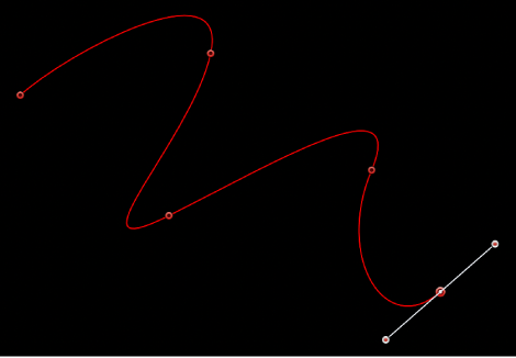 Canvas showing open shape