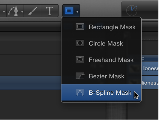 B-Spline Mask tool in toolbar