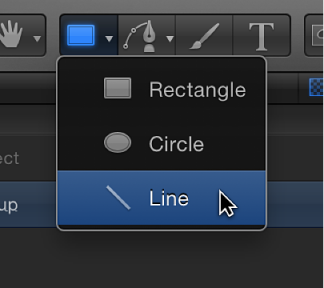 Line tool in toolbar