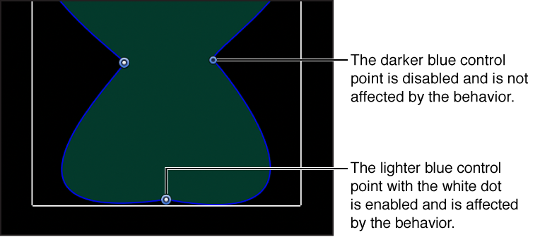Canvas window showing shape with Randomize Shape behavior applied