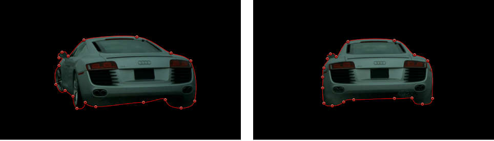 Canvas showing mask being changed over time