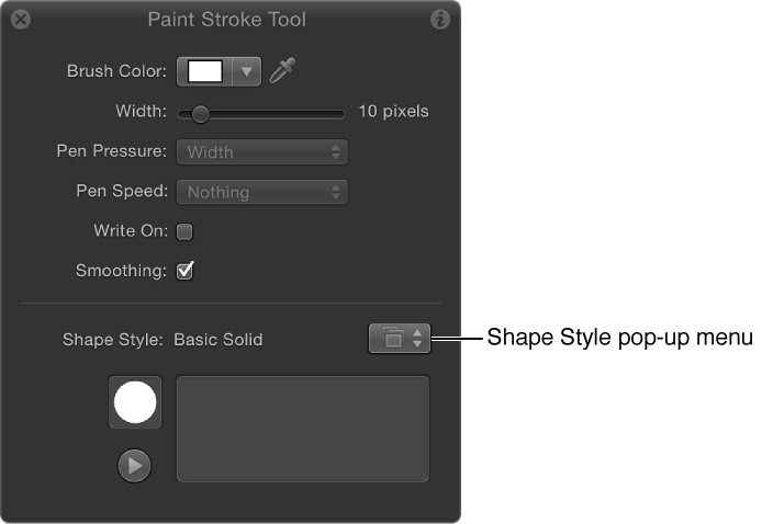 HUD showing Paint Stroke settings