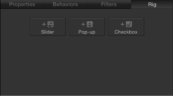 Rig Inspector with no widgets