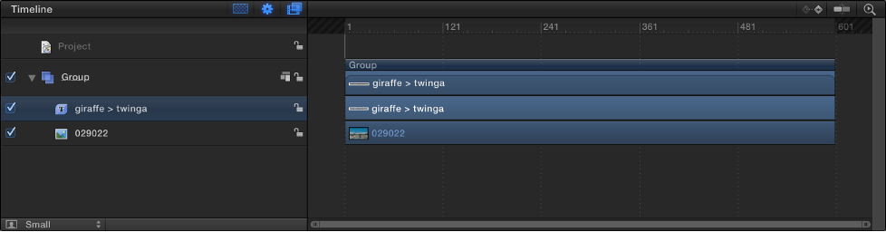 Timeline showing visible text