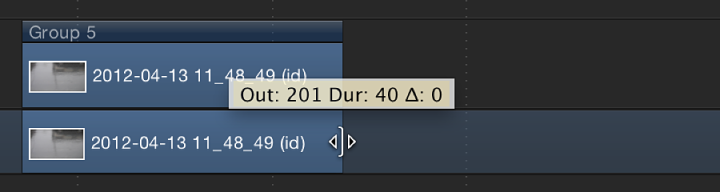 Trim tooltip in the Timeline