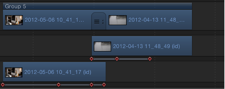 Keyframes in the Timeline