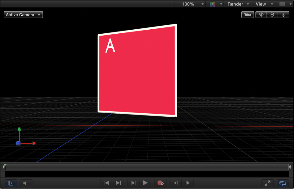 Canvas showing 3D grid
